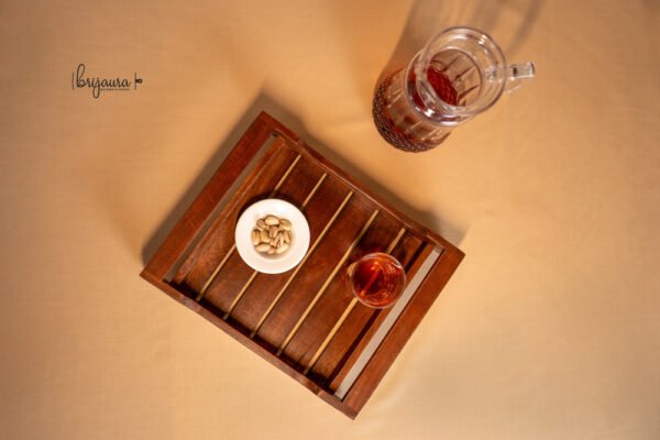Slatted Wooden Tray - Image 3