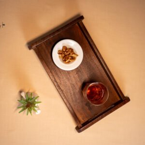 Side-Bar Wooden Tray Single