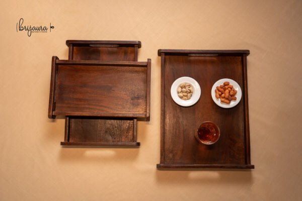 Side-Bar Wooden Tray (Set of 3) - Image 2