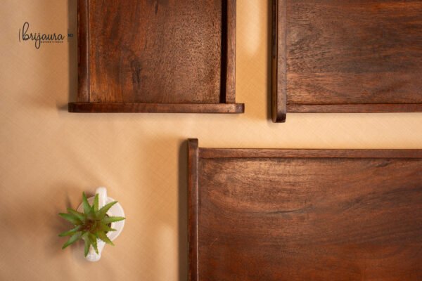 Side-Bar Wooden Tray (Set of 3) - Image 3