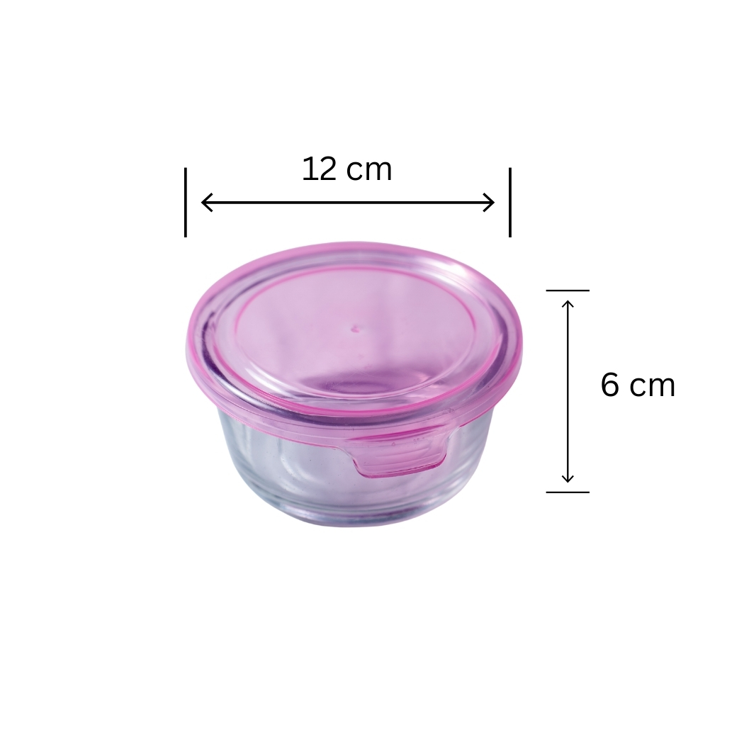 Borosilicate Round Container with Silicone Lid Set of 4 - Image 6