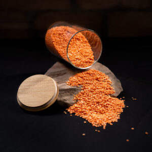 Borosilicate Glass Storage Jar with Wooden Lid (One Pcs)