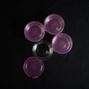 Borosilicate Round Container with Silicone Lid Set of 4