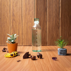 H2O Borosilicate Glass Bottle with Leak-Proof Lid, 500ml, Eco-Friendly (GREEN)