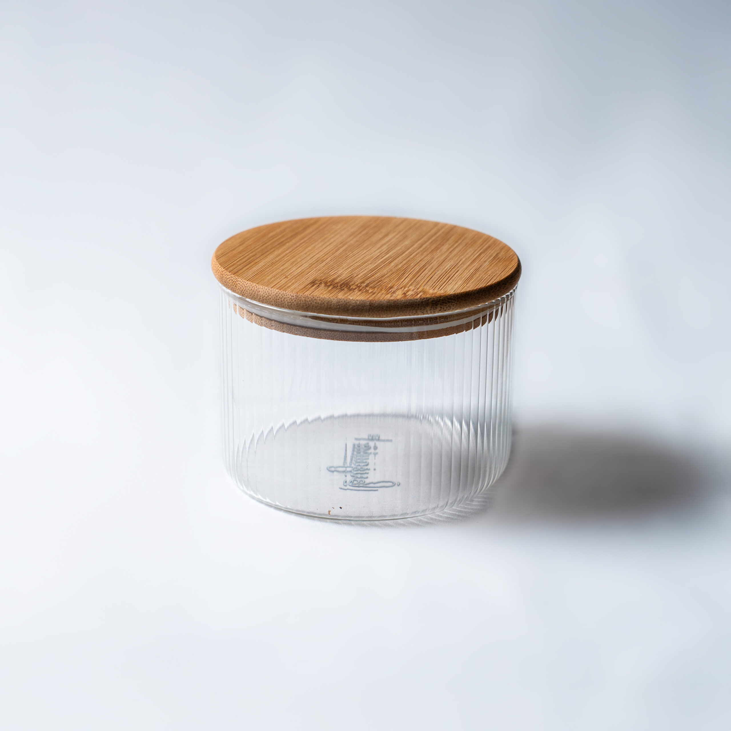 Bamboo Wooden Lid Glass Jar 500ml (Set of Two)