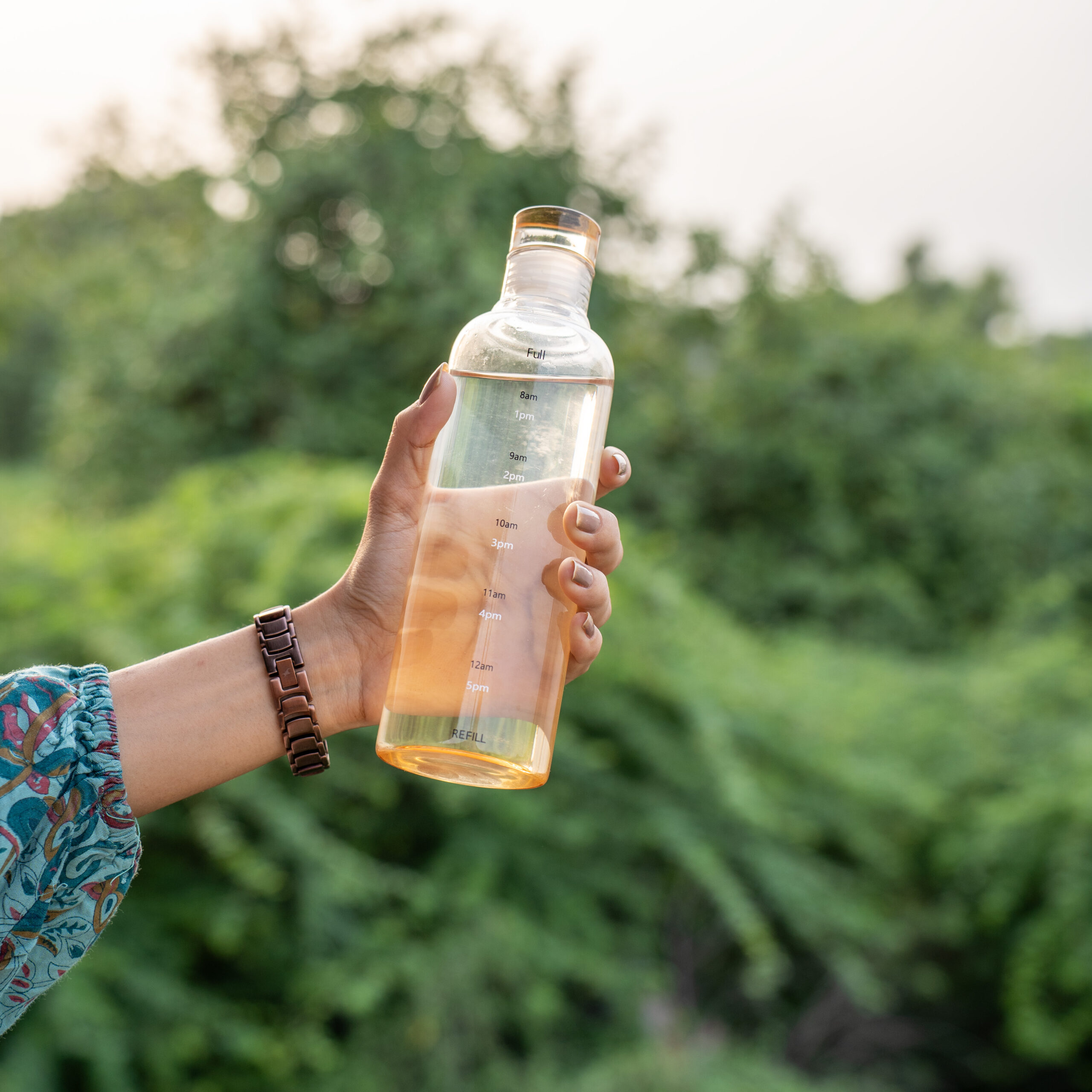 H2O Borosilicate Glass Bottle with Leak-Proof Lid, 500ml, Eco-Friendly (YELLOW) - Image 5